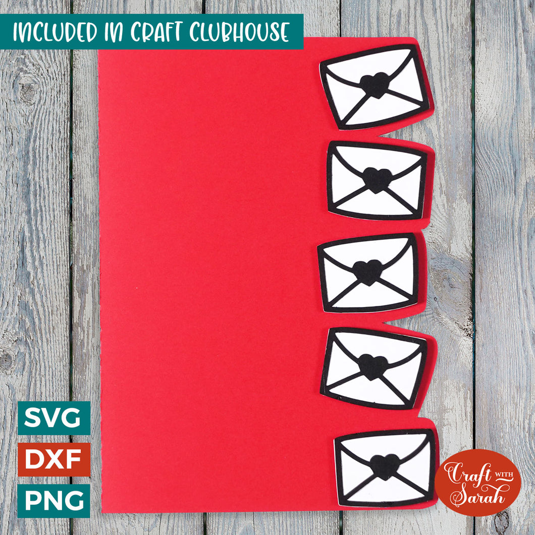 Love Letters Side Edge Card | Happy Valentine's Day Card