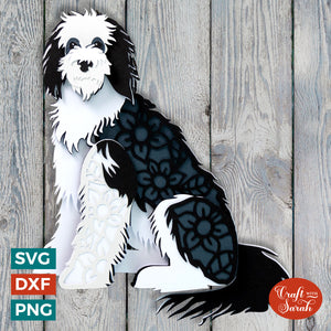 Sheepadoodle SVG | Layered Doodle Dog Cutting File