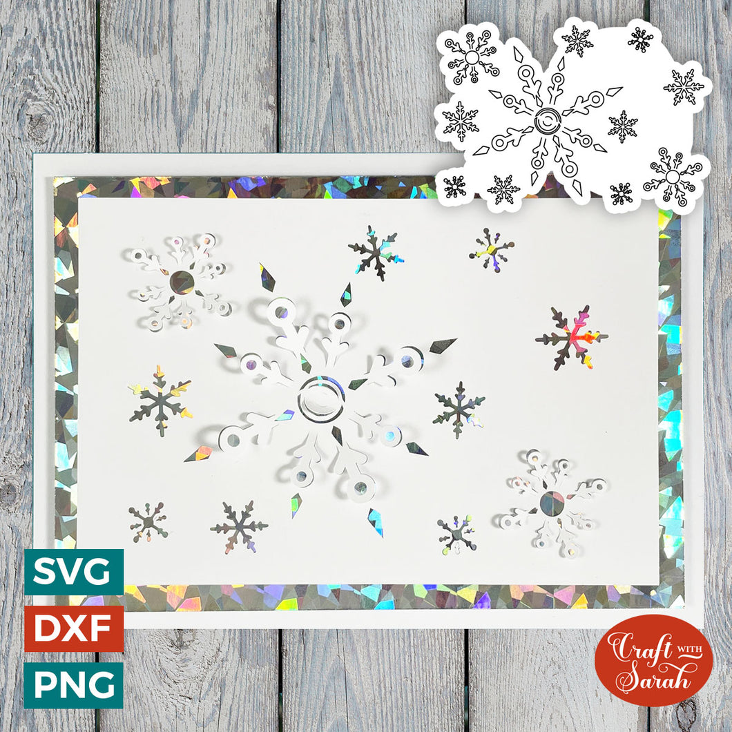 Falling Snowflakes Card | 