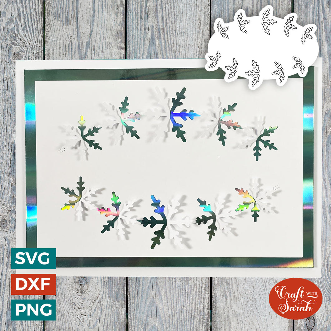 Snowflake Lines Card | 