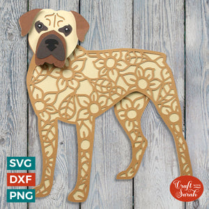 Boerboel SVG | Layered South African Boerboel Dog Cutting File
