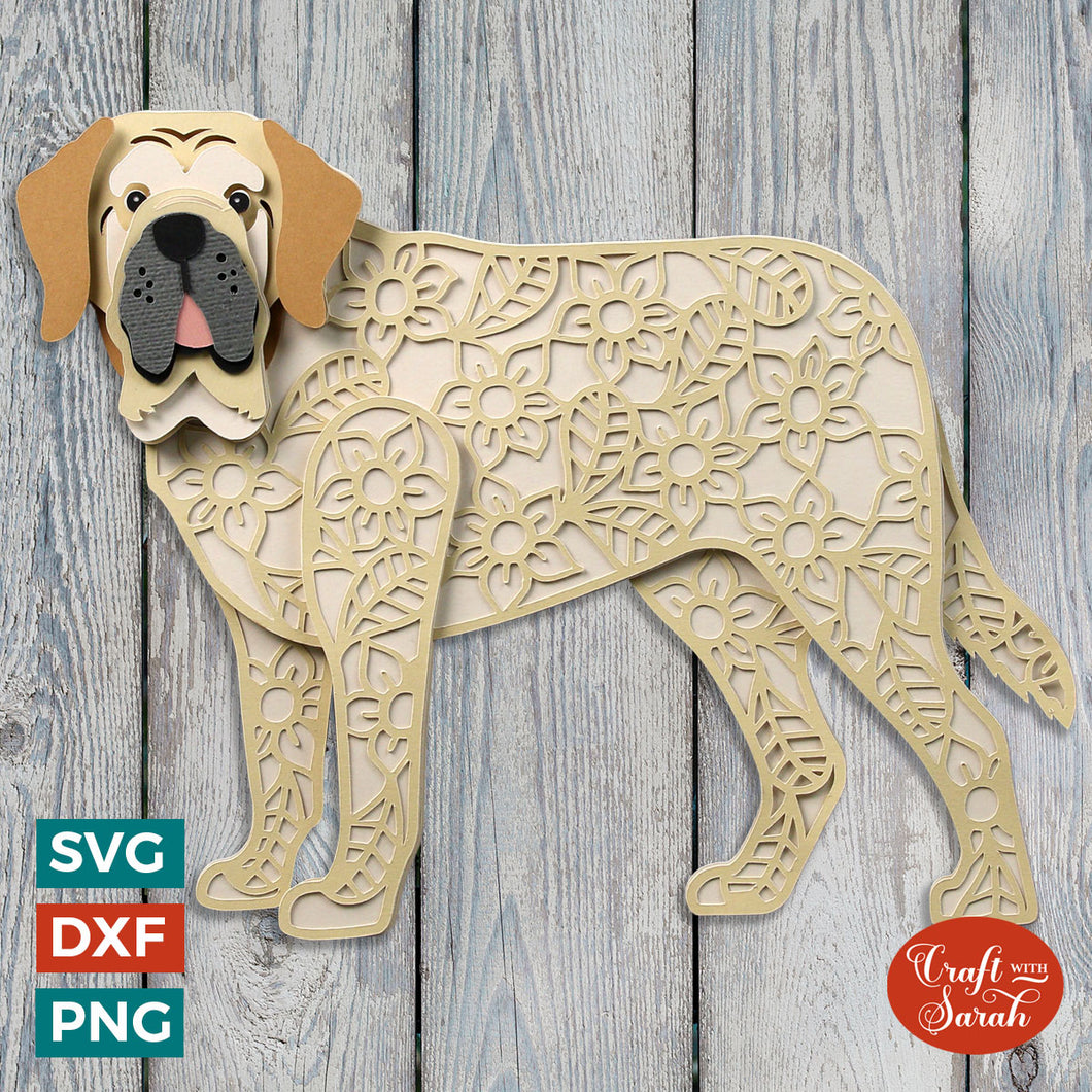 Spanish Mastin SVG | Layered Spanish Mastiff Cutting File