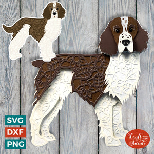 Springer Spaniel SVG | Layered English Springer Spaniel Dog Cutting File
