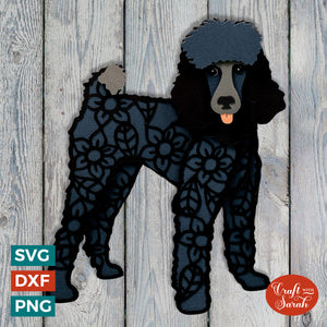 Poodle SVG | Layered Standard Poodle Cutting File