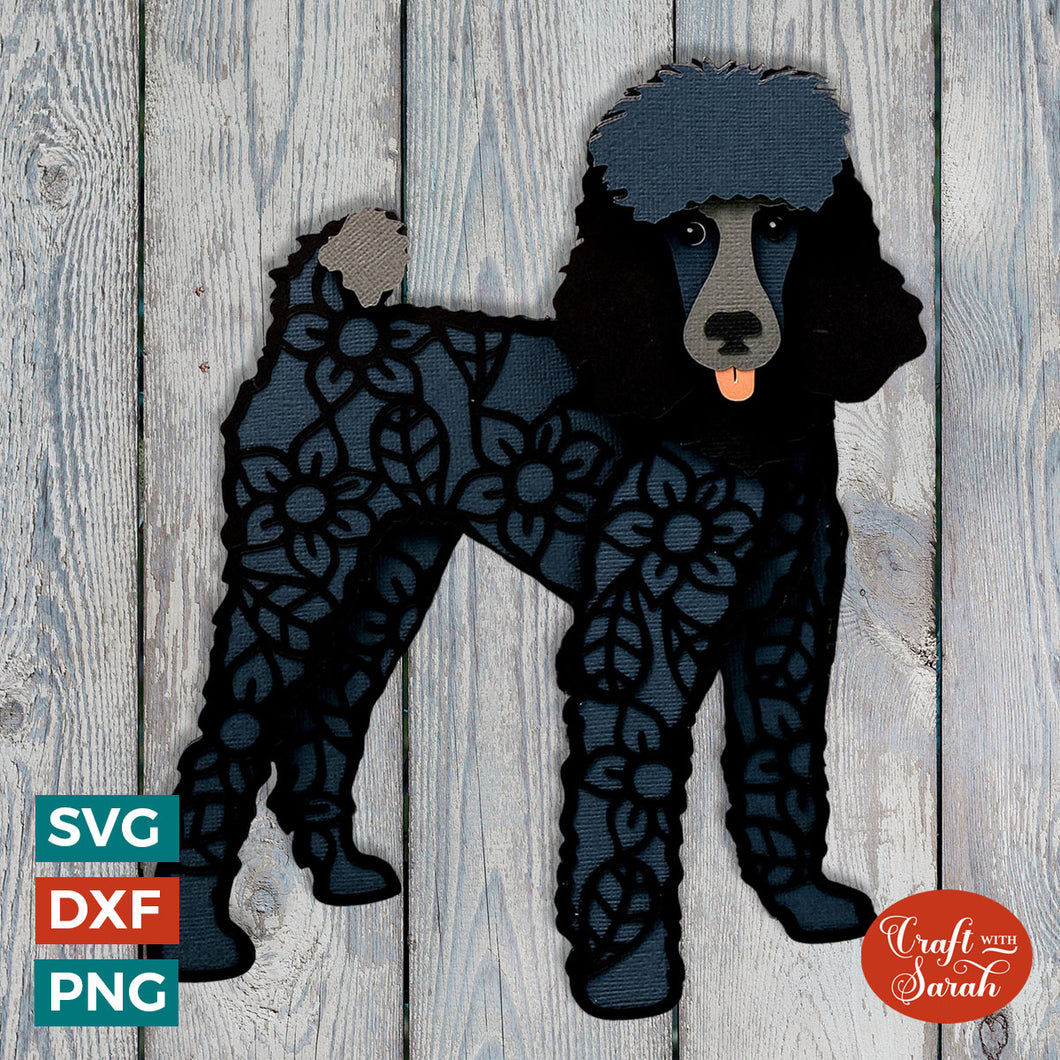 Poodle SVG | Layered Standard Poodle Cutting File