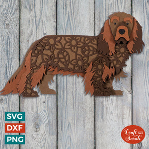 Sussex Spaniel SVG | Layered Spaniel Cutting File