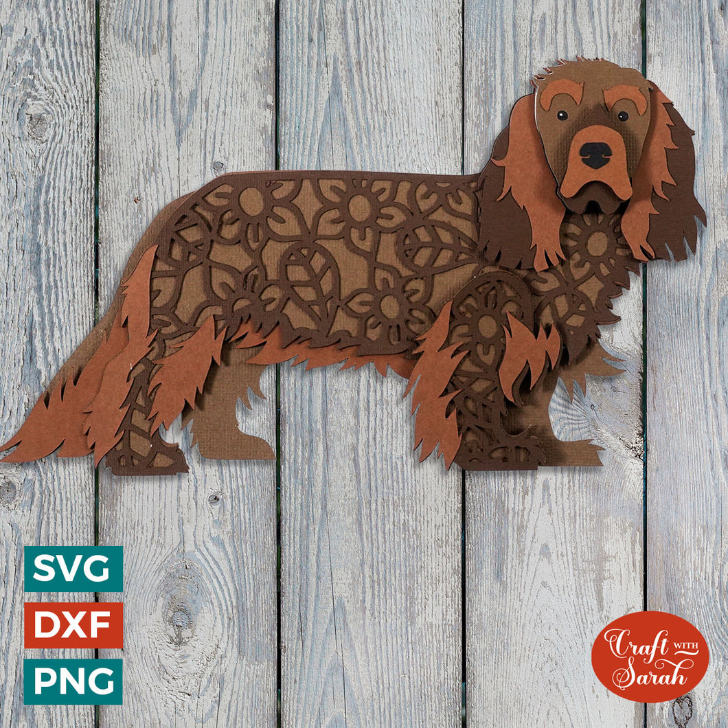 Sussex Spaniel SVG | Layered Spaniel Cutting File
