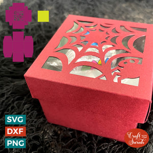 Halloween Spider Web Treat Box SVG Cut File