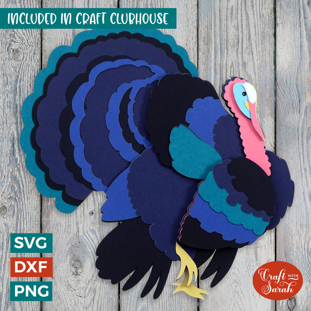 Turkey SVG | Layered Turkey Cutting File