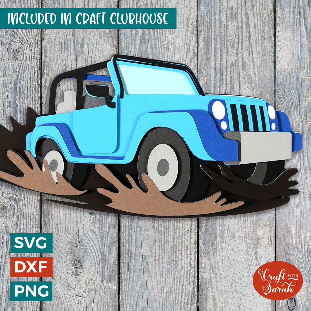 4x4 Off Roader Car SVG | Cardstock Version