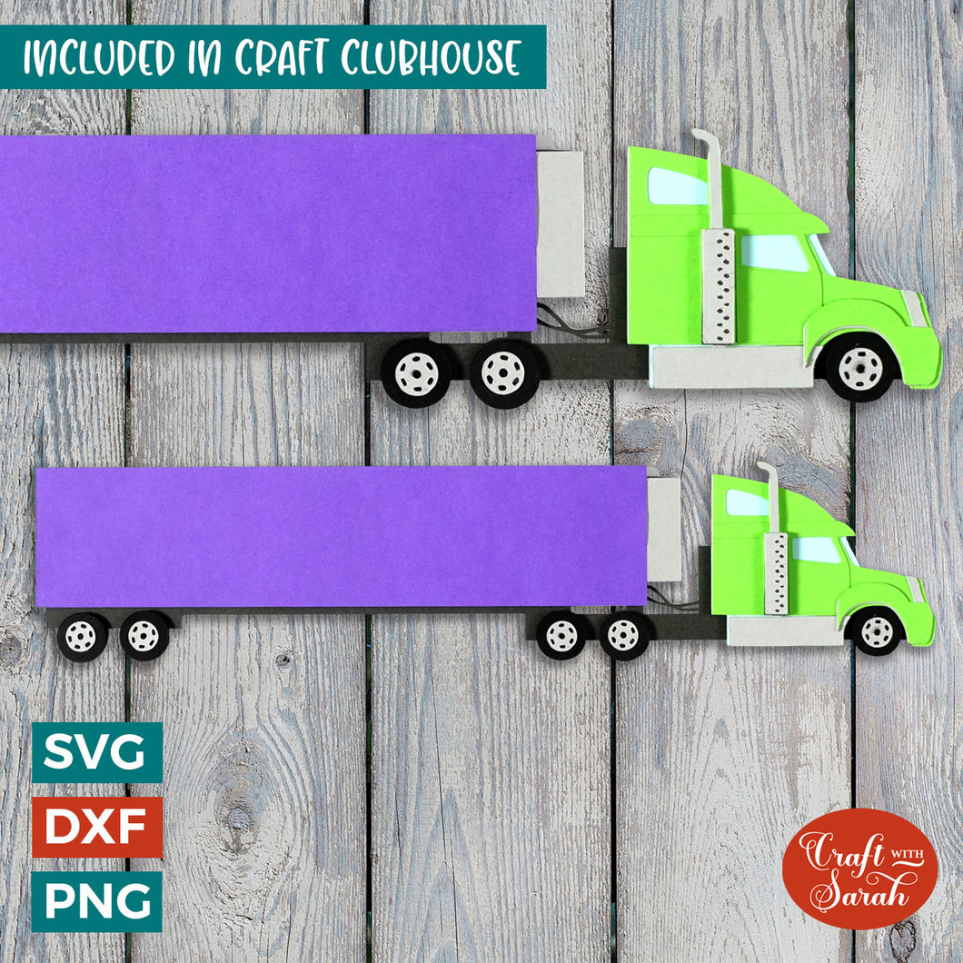 Articulated Lorry SVG | Cardstock Version