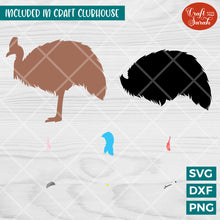 Load image into Gallery viewer, Cassowary SVG | Vinyl Version
