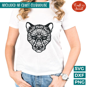 Panther Mandala Head SVG |  Vinyl Version