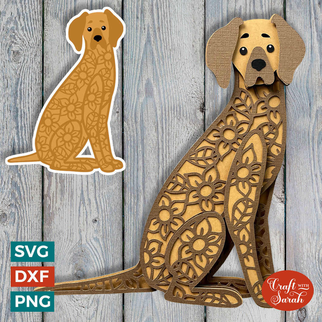 Vizsla SVG | Layered Hungarian Vizsla Cutting File