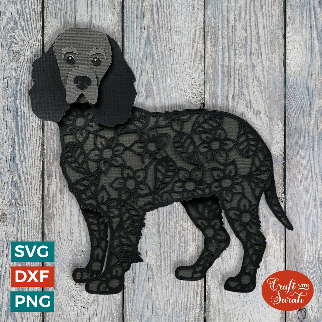 Cocker Spaniel SVG | Layered Working Cocker Spaniel Cutting File