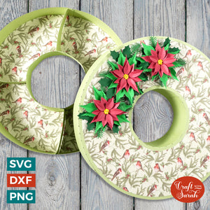 Giant Papercraft Wreath Treat Box SVG