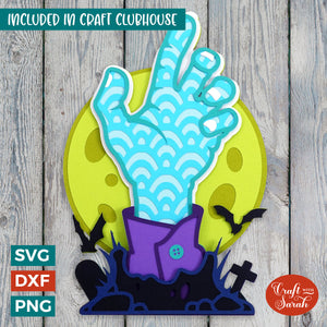 Zombie Hand SVG | Layered Halloween Zombie SVG