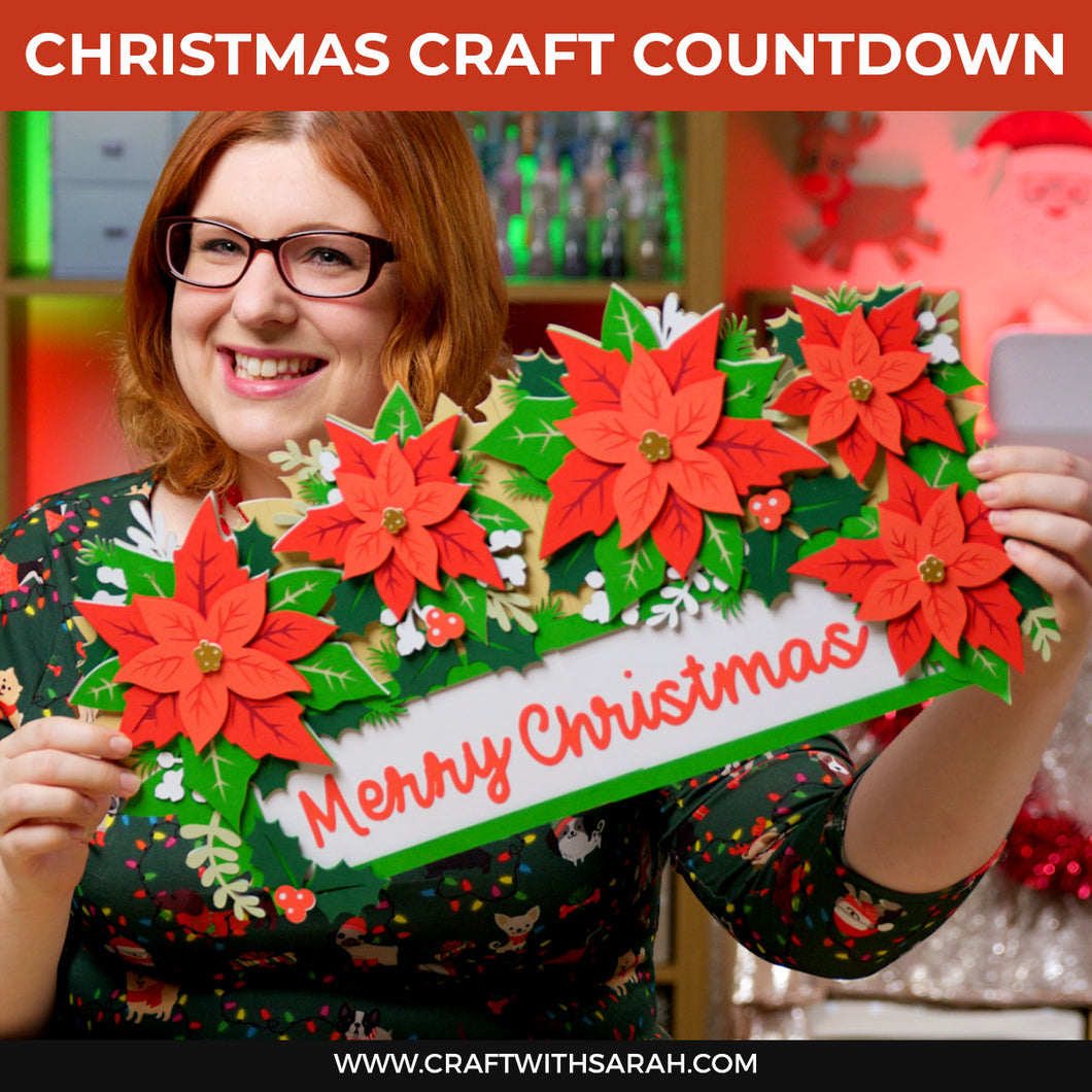 Giant Off-the-Mat Poinsettia SVG Cutting File