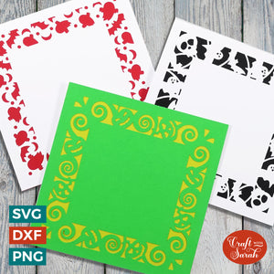 Halloween Card Borders | 3 Halloween Filigree Paper Cuts