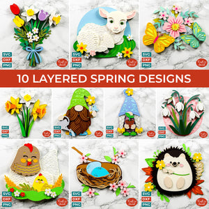 SPRING MEGA BUNDLE: Huge collection of Spring Themed Cutting Files