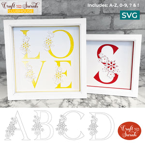 Popout Flowers Alphabet | A-Z & 0-9 Alphabet SVGs