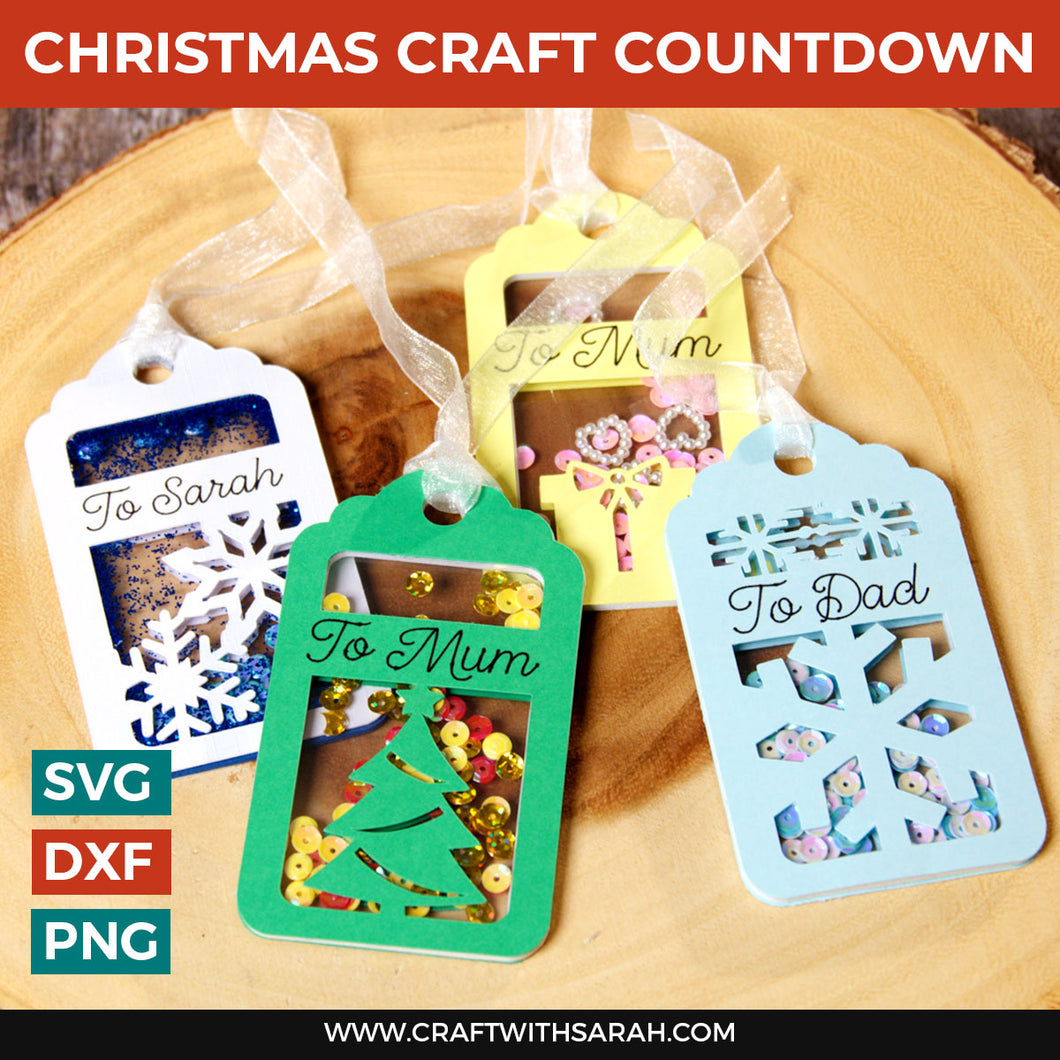 Shaker Gift Tag SVGs | 4 Shaker Gift Tag Cutting Files