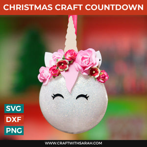 Unicorn Face Cutting File for Glitter Ornaments