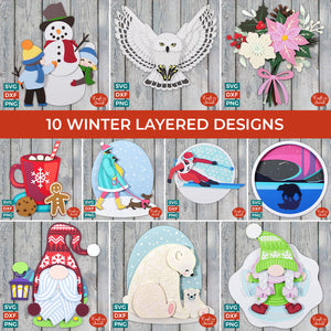 WINTER MEGA BUNDLE: Huge collection of Winter Themed Cutting Files